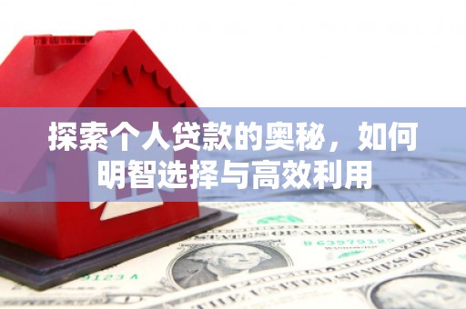 玛沁探索个人贷款的奥秘，如何明智选择与高效利用