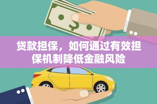 玛沁贷款担保，如何通过有效担保机制降低金融风险