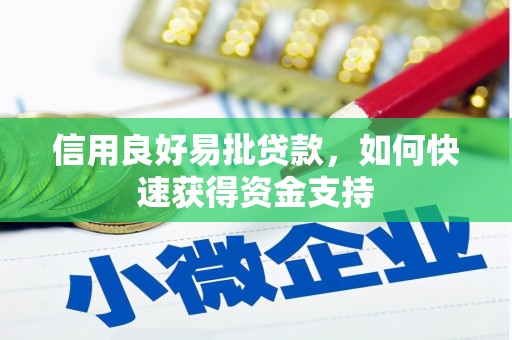 玛沁信用良好易批贷款，如何快速获得资金支持