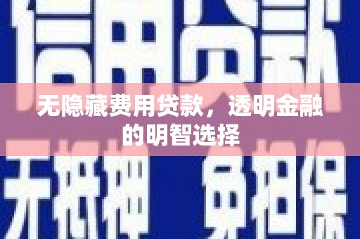 玛沁无隐藏费用贷款，透明金融的明智选择