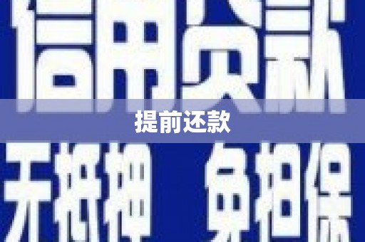 玛沁提前还款
